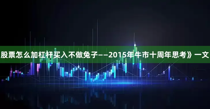 股票怎么加杠杆买入不做兔子——2015年牛市十周年思考》一文